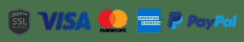 SSL secured. Visa, Mastercard, American Express and PayPal accepted.