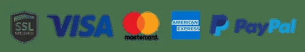 SSL secured. Visa, Mastercard, American Express and PayPal accepted.