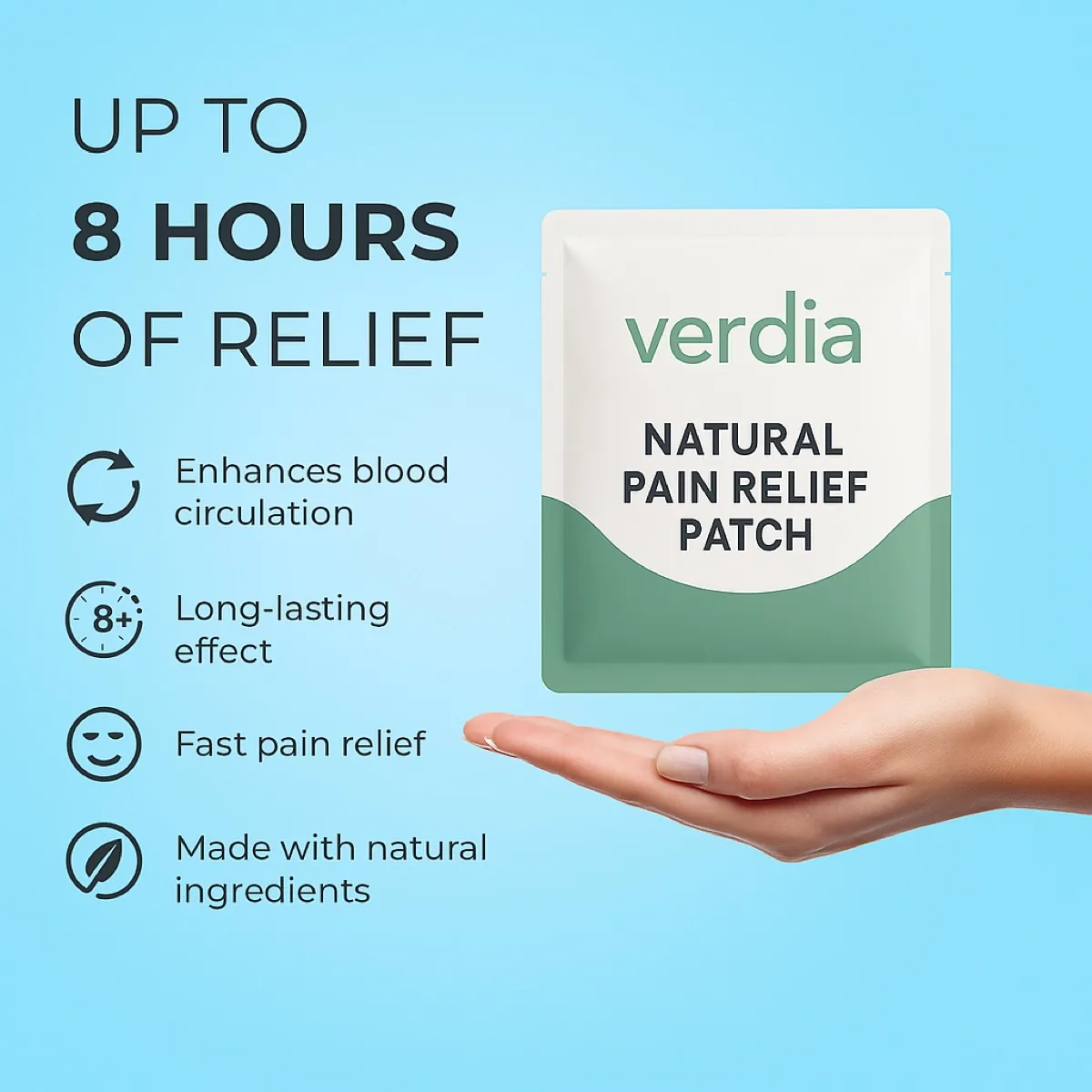 Up to 8 hours of relief